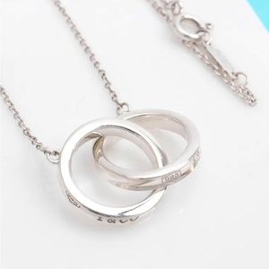 Tiffany & Co. 1837 2 interlocking ring necklace, 100% authentic